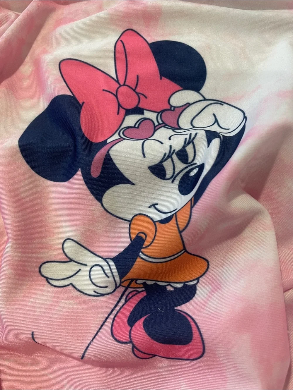 Disney Pink Minnie Mouse Tie-Front Long Sleeve Top